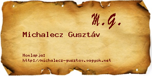 Michalecz Gusztáv névjegykártya
