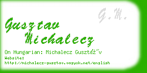 gusztav michalecz business card